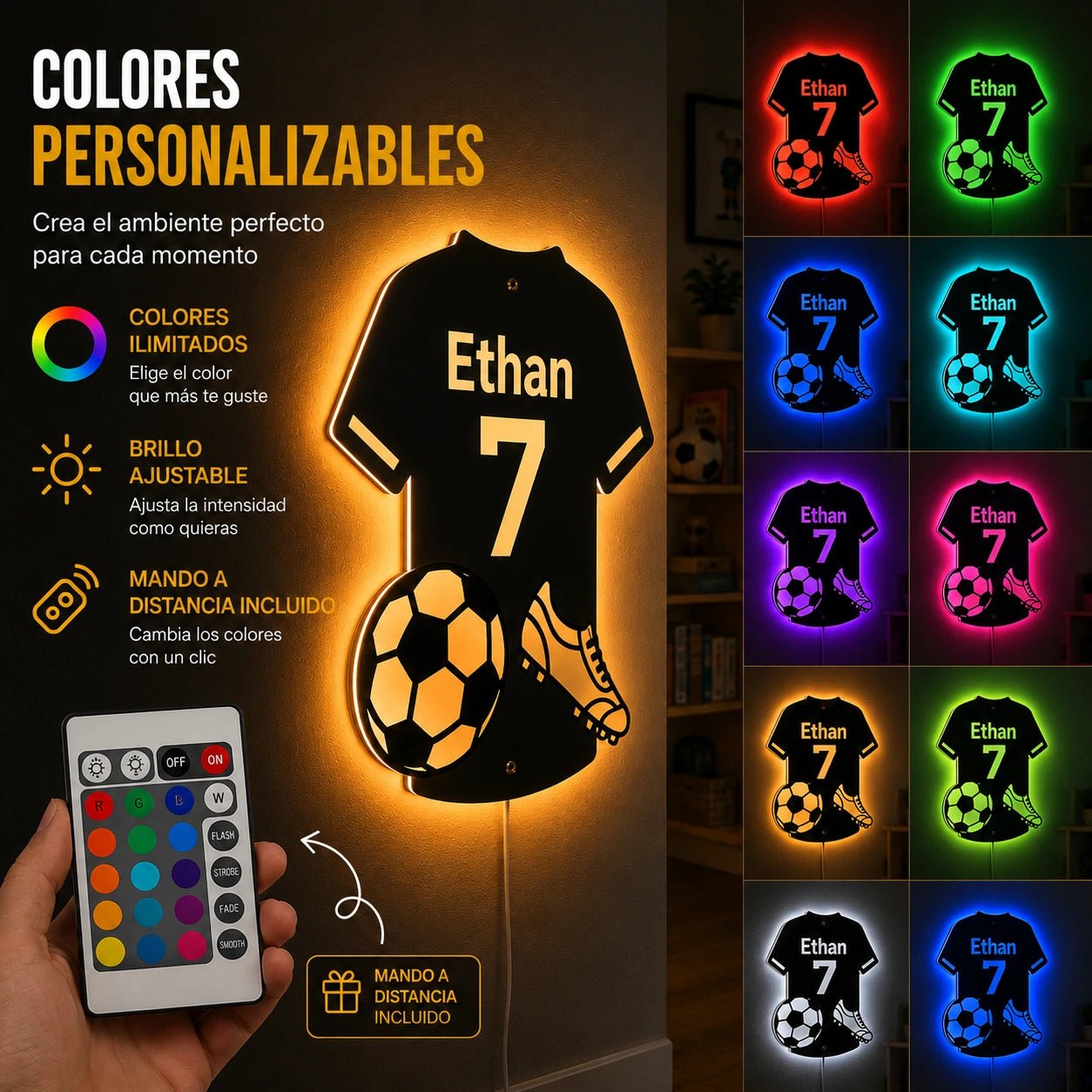 Foto de Héctor con colores LED